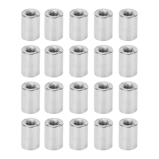 20 PIEZAS tuerca de acoplamiento varilla redonda XCF acero inoxidable 304 M6x1.0 12 L17 mm
