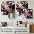 thumbnail image 4 of Designart "Liquid Magic in Purple and Gold III" Abstract Metal Art Print, 4 of 5