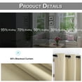 thumbnail image 5 of Lapalife Blackout Curtains Extra Long for Living Room, 144" High Room Curtain Drapes Grommet Black Out Curtains, Beige, 1 Panel, 5 of 7