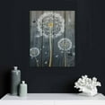 thumbnail image 4 of ONETECH  Floral Canvas Wall Art Dandelion Flower on Grey Vintage Wood Background Neutral Plant Picture Print on Canvas Stretched and Framed for Rustic Home Decor Ready to, 4 of 4
