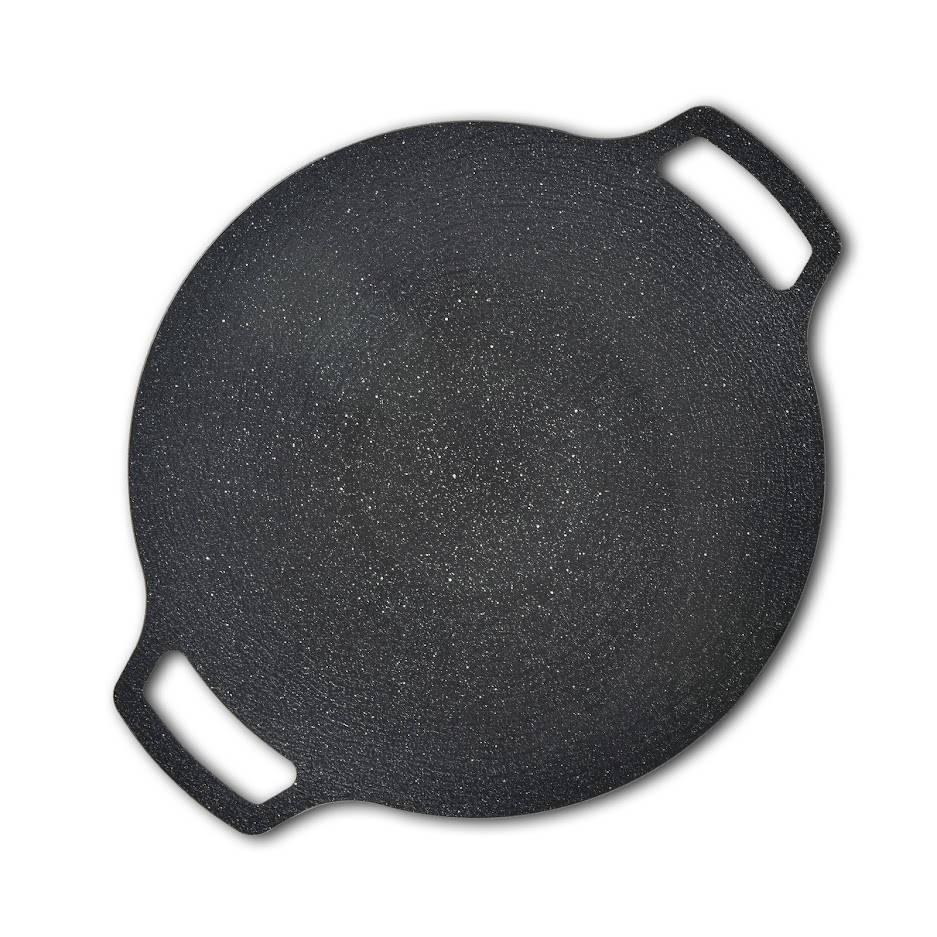 giyoca cook New Generation Die-casting 8 in 1 Korean BBQ grill pan,  Non-stick Granite Coating, stovetops and Induction Compatible,Round Griddle  pan