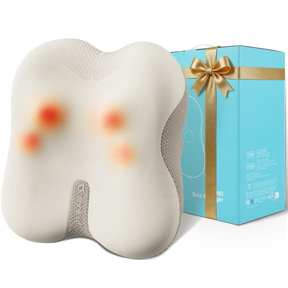 Arboleaf Cordless Shiatsu Back & Neck Massager with Heat – Treat Dad This Father’s Day: Deep Tissue Relief, Bluetooth App, Portable for Car Office Home