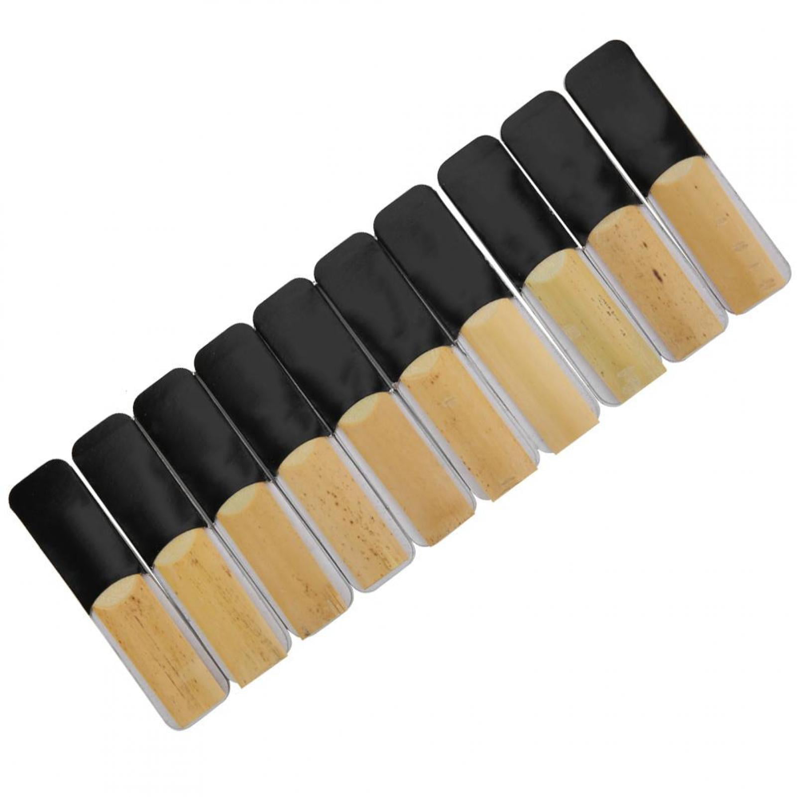 10Pcs Tenor Saxophone Reed 1.5 Strength Replacement Exquisite 3.2 x 0.7in Sax Reed Musical Instrument Accessories 