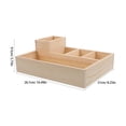 thumbnail image 2 of Raindrops Wooden Divider Box with Multi Compartments Beige Storage Tray for Home Office Organization, 2 of 8