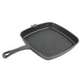 thumbnail image 1 of Quadrate Grill Pan, Cast Iron Grill Pan Convenient Pour  Iron Material Long Handle  For Home, 1 of 8