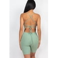 thumbnail image 6 of Ribbed Sleeveless Romper with Crisscross Back, 6 of 11
