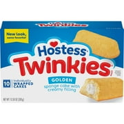 Hostess Twinkies Snack Cakes, Golden Sponge Cake with Crme Filling, 13.58 oz Box (10 Ct.)