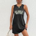 thumbnail image 4 of Vestido de Verano para Mujeres, Vestido de Cuello Redondo sin Mangas de Bolsillo de Impresión de Moda Casual Hecha de 95% Poliéster 5% Spandex para Primavera Verano, Vestido Sexy para Mujeres, 4 of 4