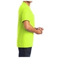 thumbnail image 3 of Men's Core Blend Cotton/Polyester Pocket Tee Safety Green 6X-Large, 3 of 4