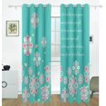 thumbnail image 2 of Coolnut Happy Mothers Day Thermal Insulated Blackout Grommet Printed Window Curtain - 84x55 in - 100% Polyester 2 Panels, Stitchingstyles, 2 of 6