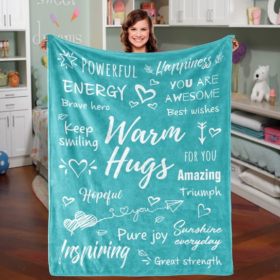 AMZLAL Warm Hugs Blankets,Gifts For Women Birthday Gifts Blanket You are Awesome Gifts For Friends 50*60