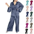 thumbnail image 4 of Christmas!! Ohufall Pajamas for Women, Women Summer Fashion Casual V-neck Sleepwear Two Piece Set Pockets Pajama Sets, 4 of 9
