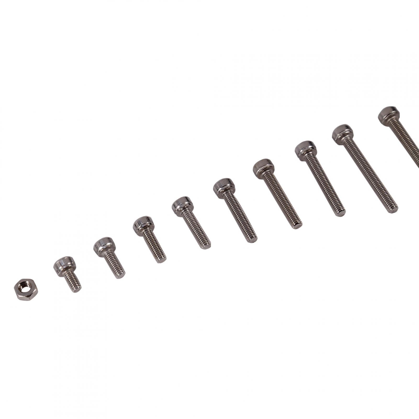 Gegong Nuts,Screws,440pcs M3 Stainless Steel Hex Head Socket Screws And Nuts Assortment 2 Hex Keys