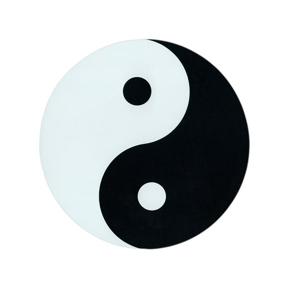 Magnetic Bumper Sticker - Yin Yang Symbol (Chinese, Tai Chi) - Round Magnet - 4.75" Round