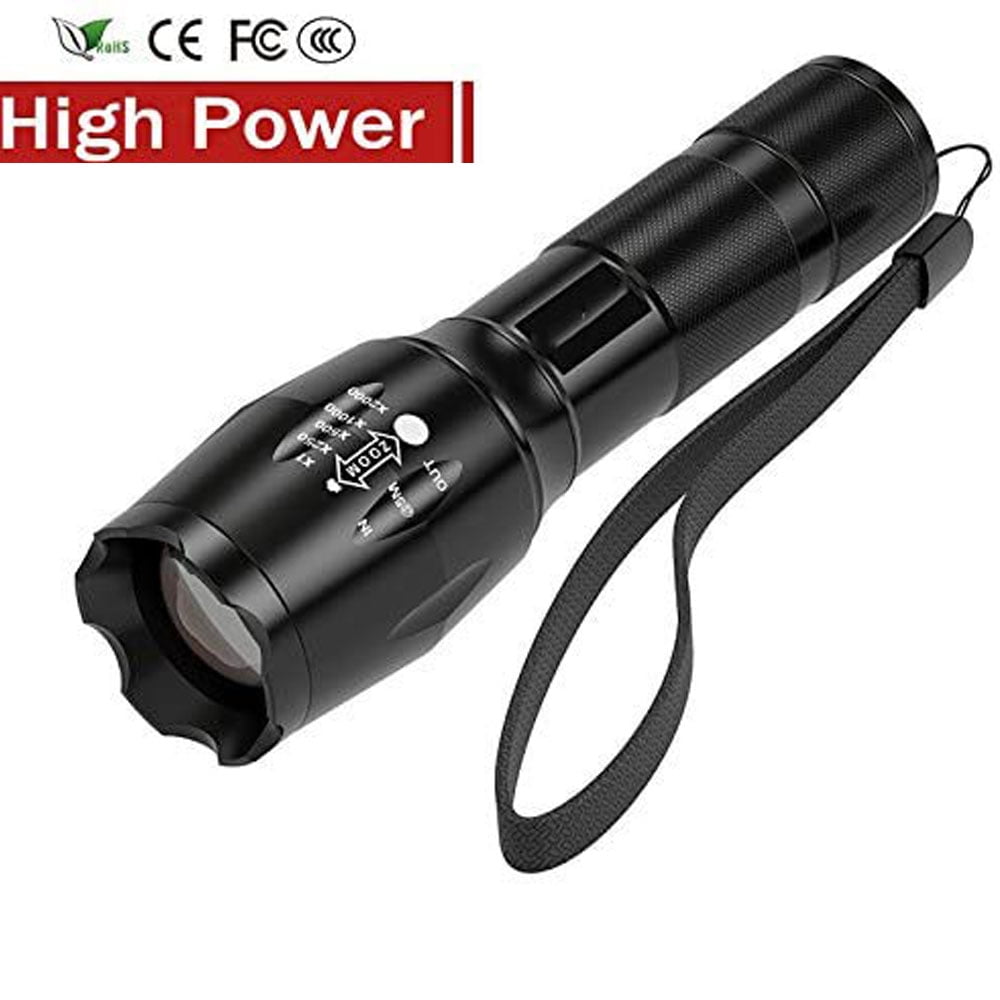 Details about / High Powered 900000LM T6 LED Flashlight Torch Tactical Military Work Light Zoom