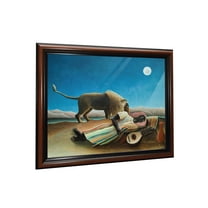 Sleeping Gypsy by Henri Rousseau, World Famous Wall Art Collection, Modern Decor, Framed Art Print, 11X14, 2432W