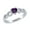 Simulated Amethyst, variant on Personalized Heart Shape Simulated Alexandrite Infinity Heart Promise Ring In 14k White Gold Over Sterling Silver Ring Size-5