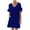 Navy, variant on Summer Plus Size Sun Dresses for Womens 2025 Fashion Casual Sweet Cute V-Neck Dress Pocket Short Sleevele Ruffle Dress