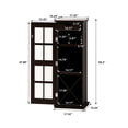 thumbnail image 2 of Modern Glass Door Wine Cabinet with Three-Layer Design, with Drawer and X-Shaped Wine Rack, for Living Room, Kitchen, Dining Room, Bar, 2 of 7