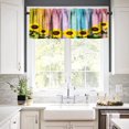 thumbnail image 4 of Sunflower on Rustic Wooden Valances Curtain, Spring Flower on Vinatge Colorful Country Wood Windows Curtain Valance for Kitchen Bedroom Bathroom Decor with Rod Pocket, One Panel 54X18 Inches, 4 of 6