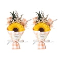 thumbnail image 1 of Mini ramo de rosas falsas de girasol, pétalos de flores de jabón hechos a mano, decoración floral artificial, regalo romántico de aniversario, cumpleaños para mujeres, esposas y madres., 1 of 8
