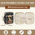 thumbnail image 5 of FOR U DESIGNS Frog Mushroom Moon Print Bible Cover Multifunctional Bible Holder Case Large Quilted Bible Carrier Tote Bag Bible Journaling Supplies Christian Gifts, 5 of 7