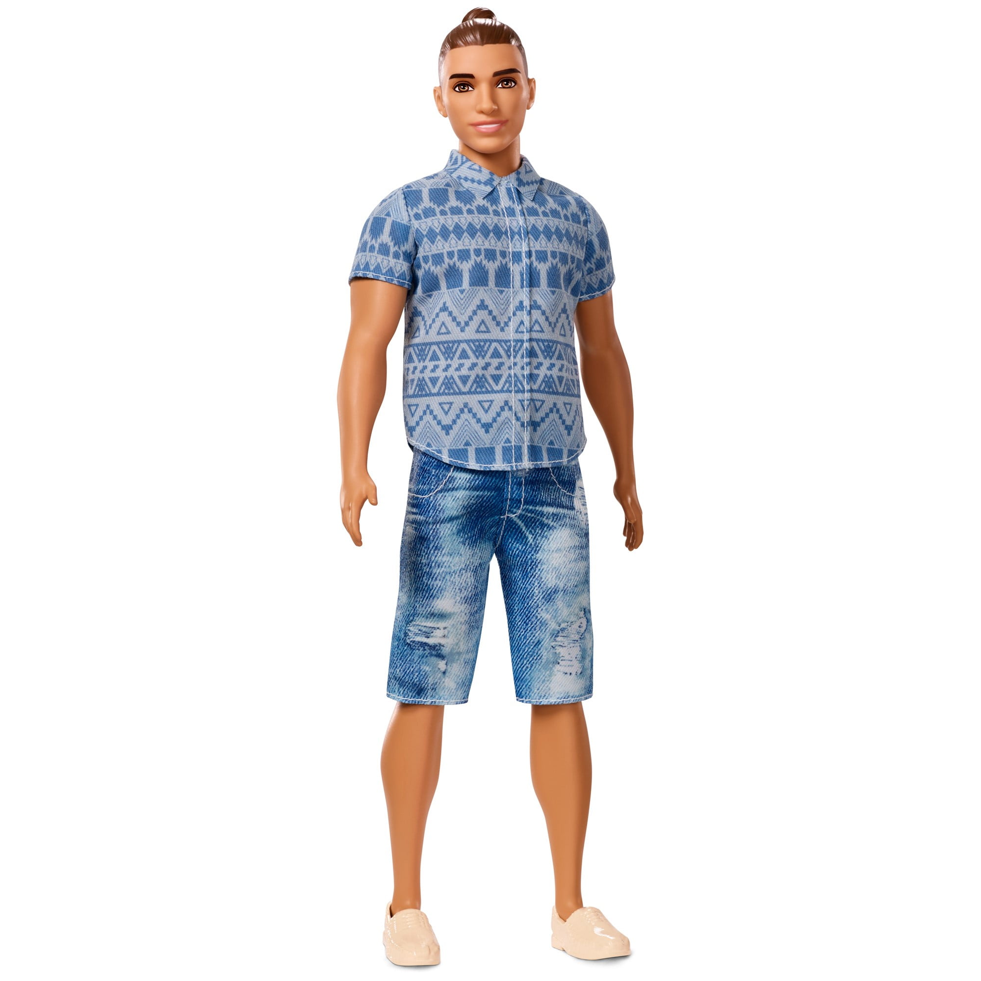 Begeleiden steek Samenpersen Barbie Ken Fashionistas Broad Doll 13 Distressed Denim - Walmart.com