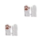 thumbnail image 4 of Billuyoard De guantes para hornear con forma de pata, manopla aislante para horno, manoplas antideslizantes para cocina, suministros ligeros para Gris 2piezas, 4 of 6