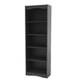 thumbnail image 3 of CorLiving Hawthorne Black Engineered Wood 5 Shelf Bookcase with 4 Adjustable Shelves - Bedroom, Office, Living Room, Multi-Purpose, Décor Holder, Storage Shelving Unit, 3 of 6
