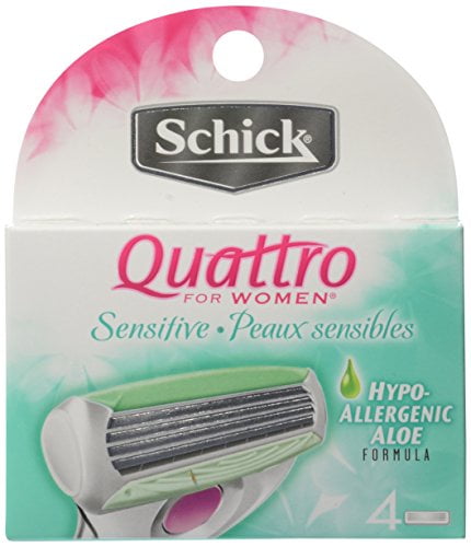 Cartouches de lames Schick Quattro for Women pour peaux sensibles