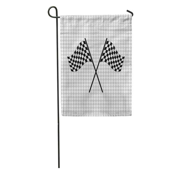 POGLIP Race Racing Flag Black Car Chequered Kart Motor Cart Garden Flag Decorative Flag House Banner 28x40 inch