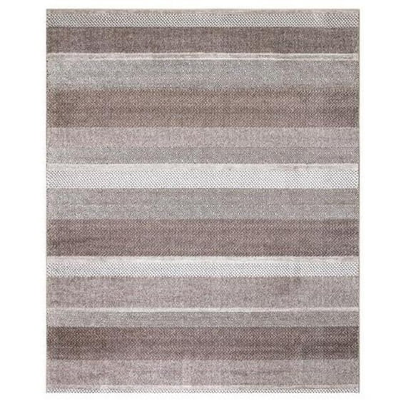 Concard Global Trading 32887 8 x 11 ft. Toscano Stripe Area Rug, Brown