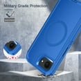 thumbnail image 4 of I-HONVA for iPhone 16e Magnetic Case,[Compatible with MagSafe] [with 2 X Screen Protector ] Shockproof Heavy Duty Protection Phone Cover for Apple iPhone 16e 2025 6.1 inch,Navy Blue, 4 of 8