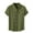 Army Green, variant on Button Down Shirts for Mens Cotton Linen Short Sleeve Casual Shirt Summer Vacation Hawaiian Tops with Chest Pockets
