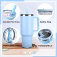 thumbnail image 3 of 2 PCS 30 oz Spill Proof Tumbler Flip Straw Lid for Stanley Cup, 3 of 5