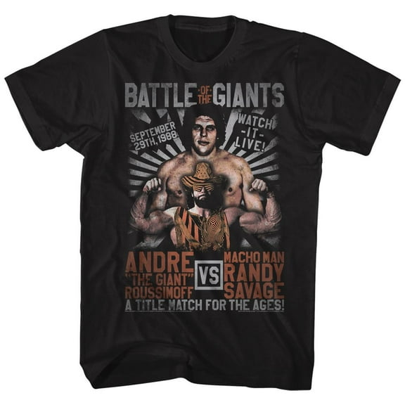 Andre The Giant Versus Match Black Adult T-Shirt 5Xl