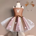 thumbnail image 2 of Vestido de de reno, vestido elegante hasta la ,  de princesa, conjunto de diadema para niñas de 6 a 7 años, traje de Diadema con . Sunnimix  Vestido de tutú para niñas, 2 of 7