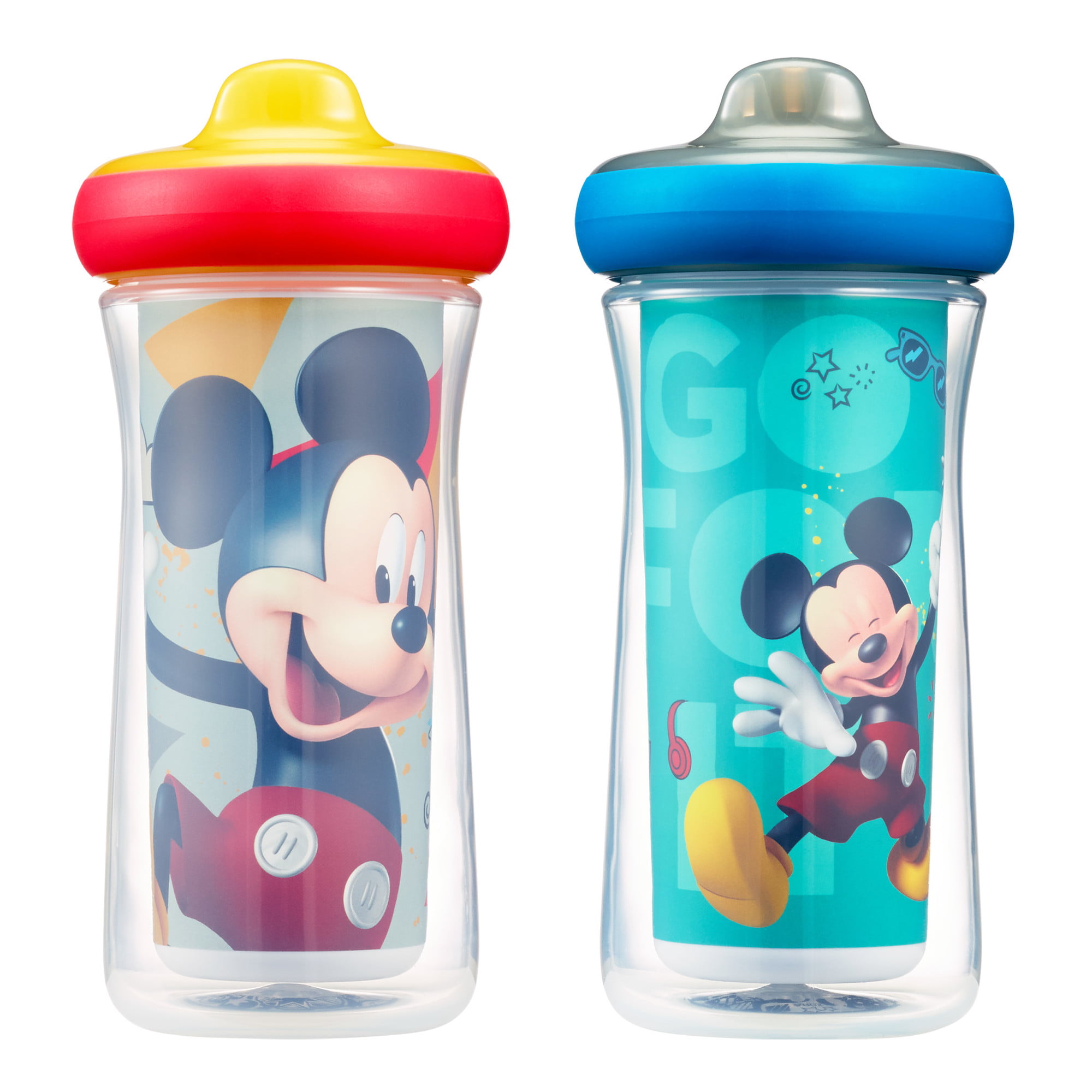 Disney Mickey Mouse Insulated Hard Spout Sippy Cups 9 Oz