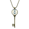 thumbnail image 1 of Anchor Droits Adralty Blue Military Ocean Key Necklace Pendant Tray Embellished Chain, 1 of 3