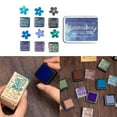 thumbnail image 2 of 6 Pcs Portable Stamp Pad Combination Inkpad Flowing Colors Series Ink Pad Set, 2 of 15