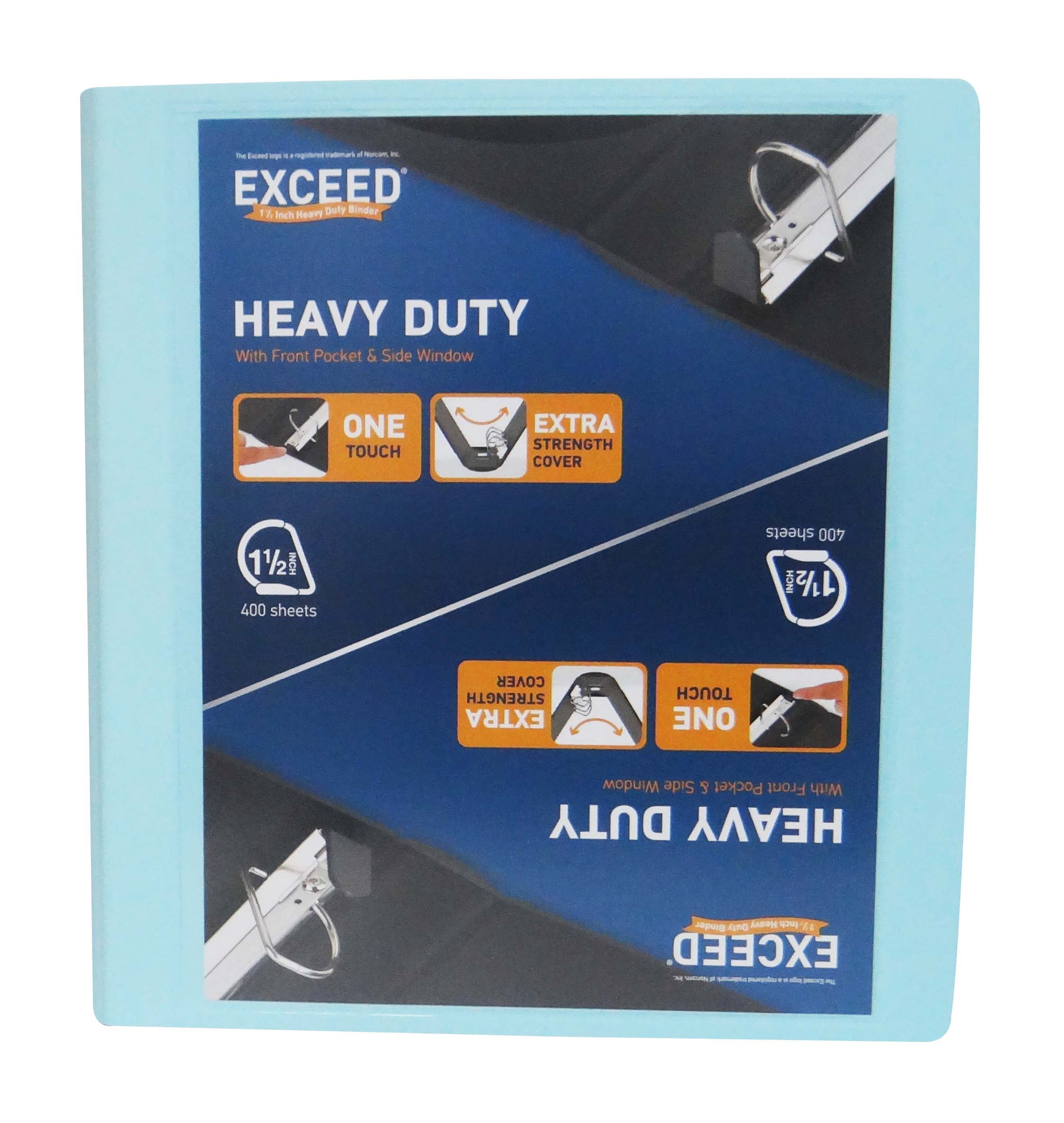 Exceed 3Ring Heavy Duty Binder, 1.5” UK Baby Jade, Slant Ring