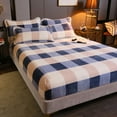 thumbnail image 3 of Plush Micro Fleece Bed Sheet Extra Soft Cozy Velvet Flannel Fitted Bottom Sheet  4.9*6.6‘ 3#, 3 of 6