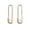 Rose Gold, variant on HUANLEDASH 1 Pair Women Earrings Hollow Out Pin Shape Polished Electroplating Metal Lightweight Daily Life Festivals Parties Dates Ear Jewelry