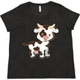 thumbnail image 3 of Inktastic Cute White Holstein Cow with Brown Spots Women's Plus Size T-Shirt, 3 of 5