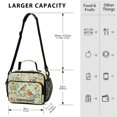 thumbnail image 4 of FORMRS Student Lunch Bag Insulated Reusable Cooler Box with Zipper Pockets, Green Floral Pattern, 4 of 9