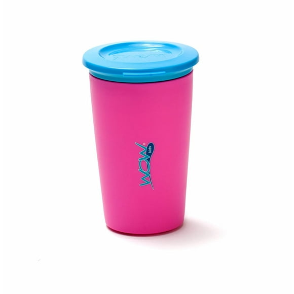 Wow Tasse pour les Enfants Original 360 Tasse Sippy Formation Coupe Joint Bord à Boire comme on le Voit à la Télévision (Couleurs Assorties)