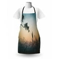 thumbnail image 3 of Landscape Apron, Thailand Phurue Sunset Scene in Spring Season South East Pastoral Photo, Unisex Kitchen Bib with Adjustable Neck for Cooking Gardening, Adult Size, Multicolor, by Ambesonne, 3 of 4
