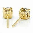 thumbnail image 3 of 2.00 Carat D/VVS1 Round Brilliant Cut Moissanite Stud Earrings for her Screw Back Solid 18K Yellow Gold Beautiful Studs Earring, 3 of 5