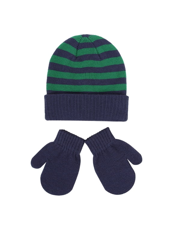 Unisex Winter Warm Knit Hat Gloves Set Thick Beanie with Mittens Winter Set for Couples Matching Beanie and Gloves Weekend Outings Ski Resorts Hat Gloves