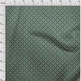 thumbnail image 3 of oneOone Polyester Lycra Dark Green Fabric Floral & Tiles Moroccan Craft Projects Decor Fabric Printed By The Yard 56 Inch Wide, 3 of 4